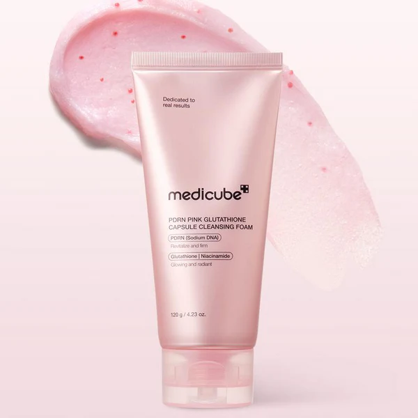 PDRN Pink Glutathione Capsule Cleansing Foam